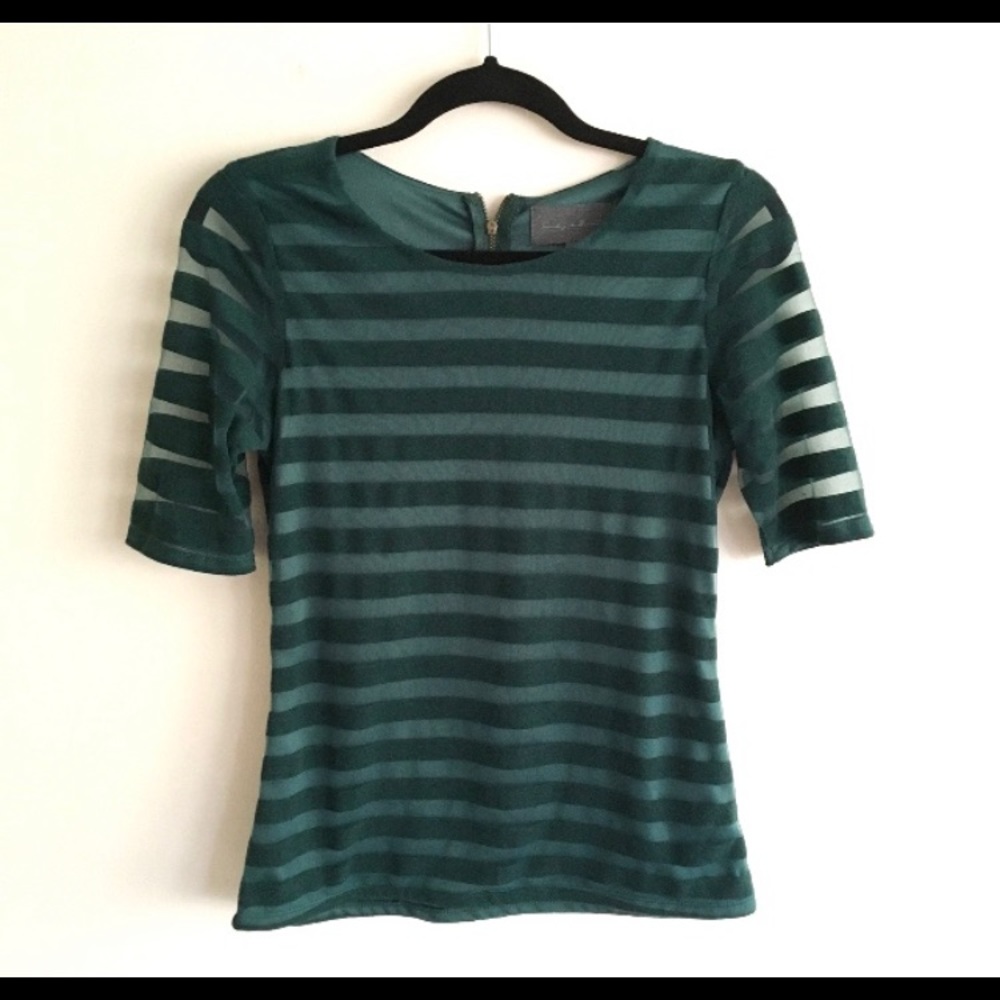 ANTHROPOLOGIE - SUNDAY IN BROOKLY TEAL-GREEN SHIRT